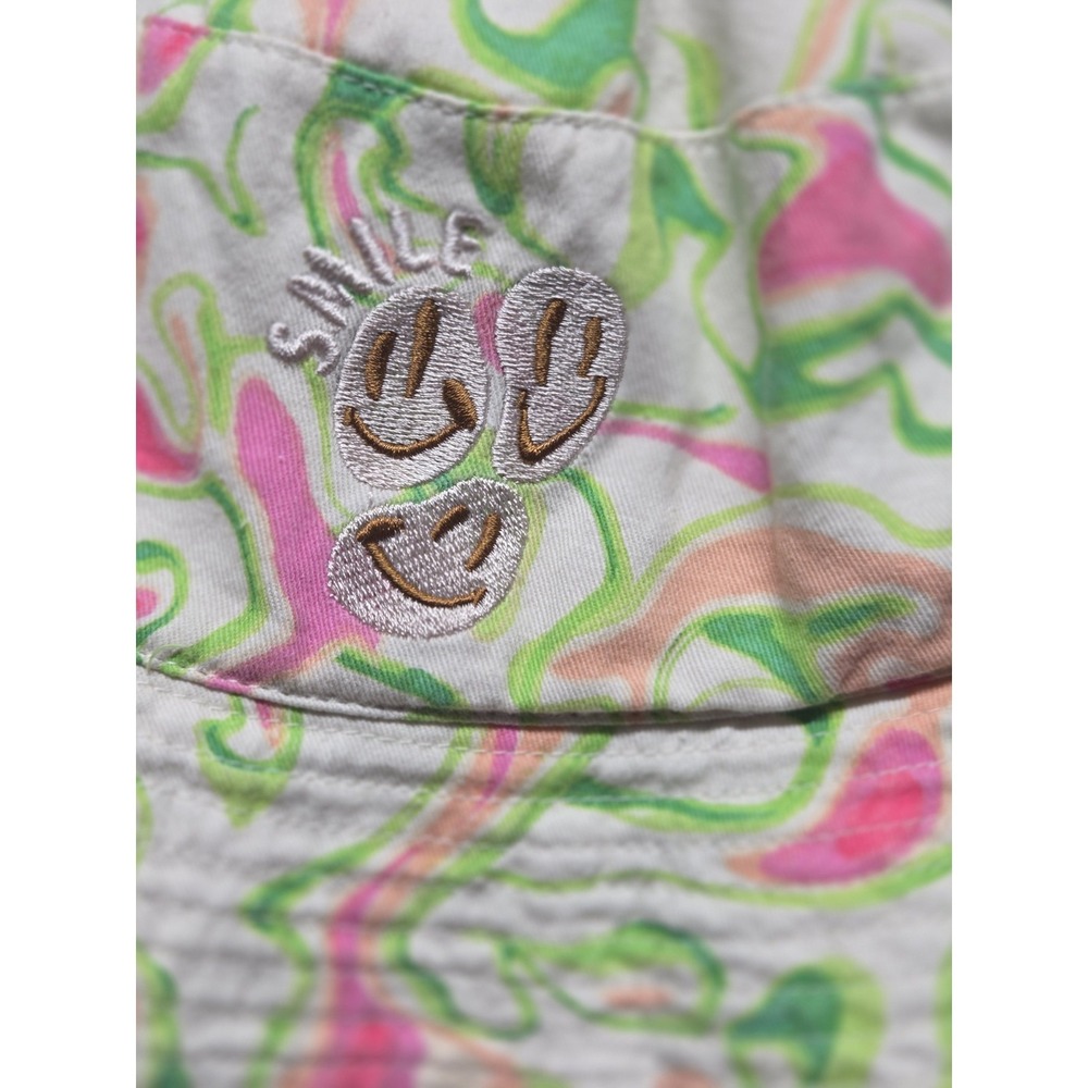 Wild Fable Bucket Hat Retro Flower Power 60s Hippie NWT Swirls Smiley Face